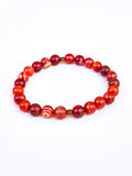 Bracelet • Orange agate (8 mm)