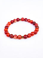 Bracelet • Orange agate (8 mm)