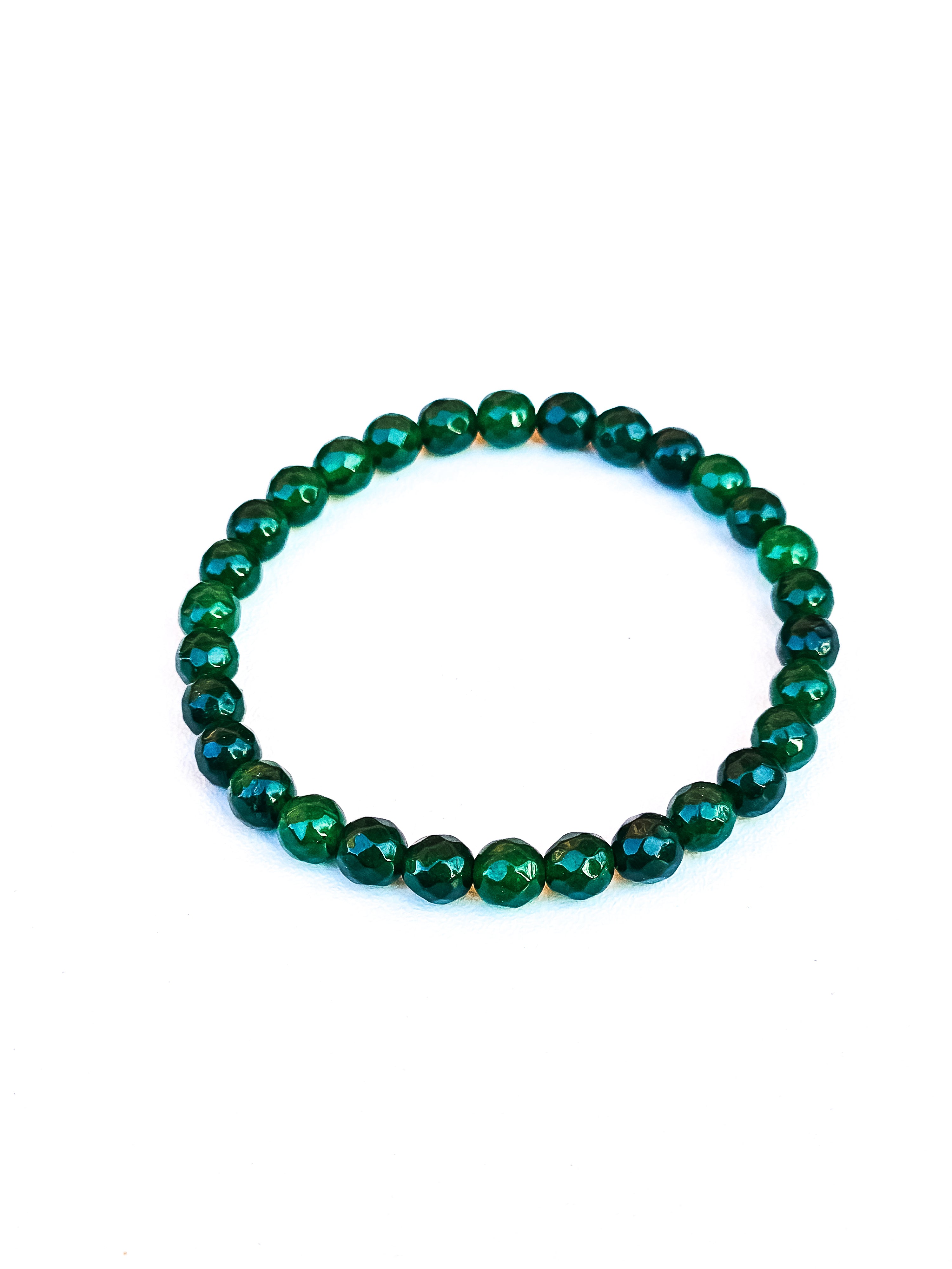 Bracelet • Jade émeraude (6 mm)