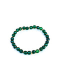 Bracelet • Emerald Jade (6mm) with gold spacer beads