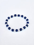 Bracelet • Lapis Lazuli (6 mm) and Milky Quartz (4 mm)