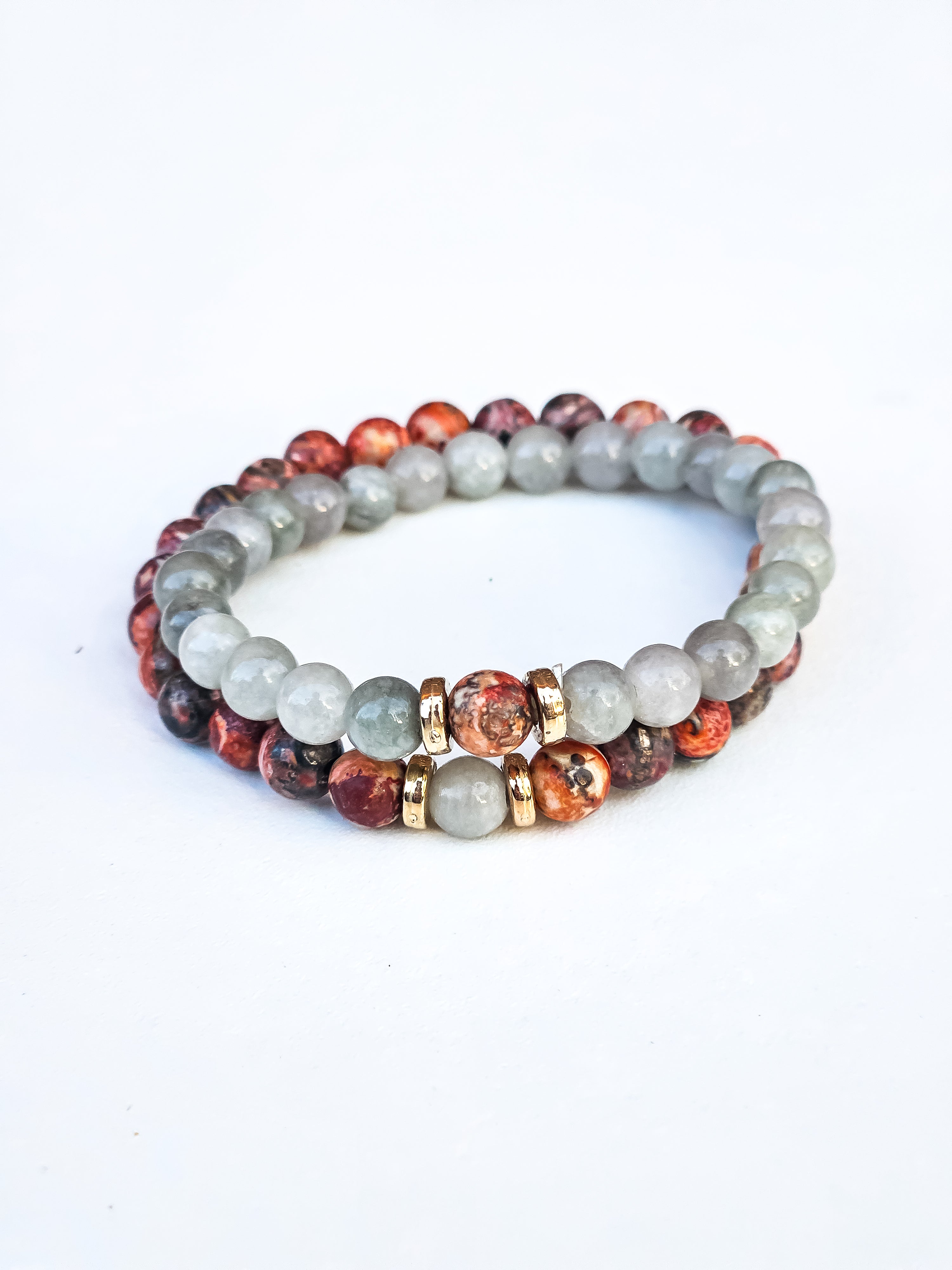 Bracelets duo • Jade & Jade léopard