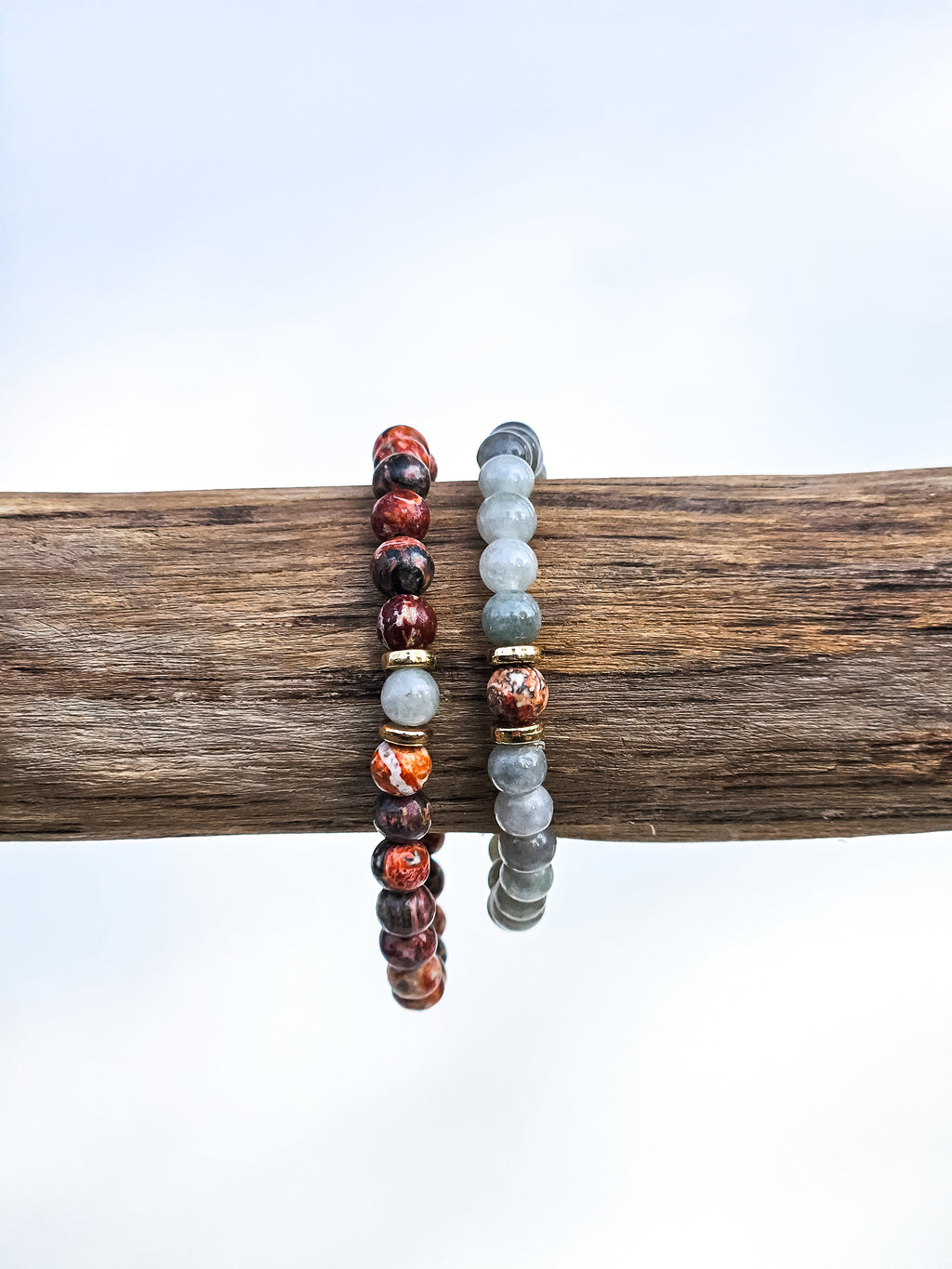 Matching bracelets • Jade & Leopard Jade