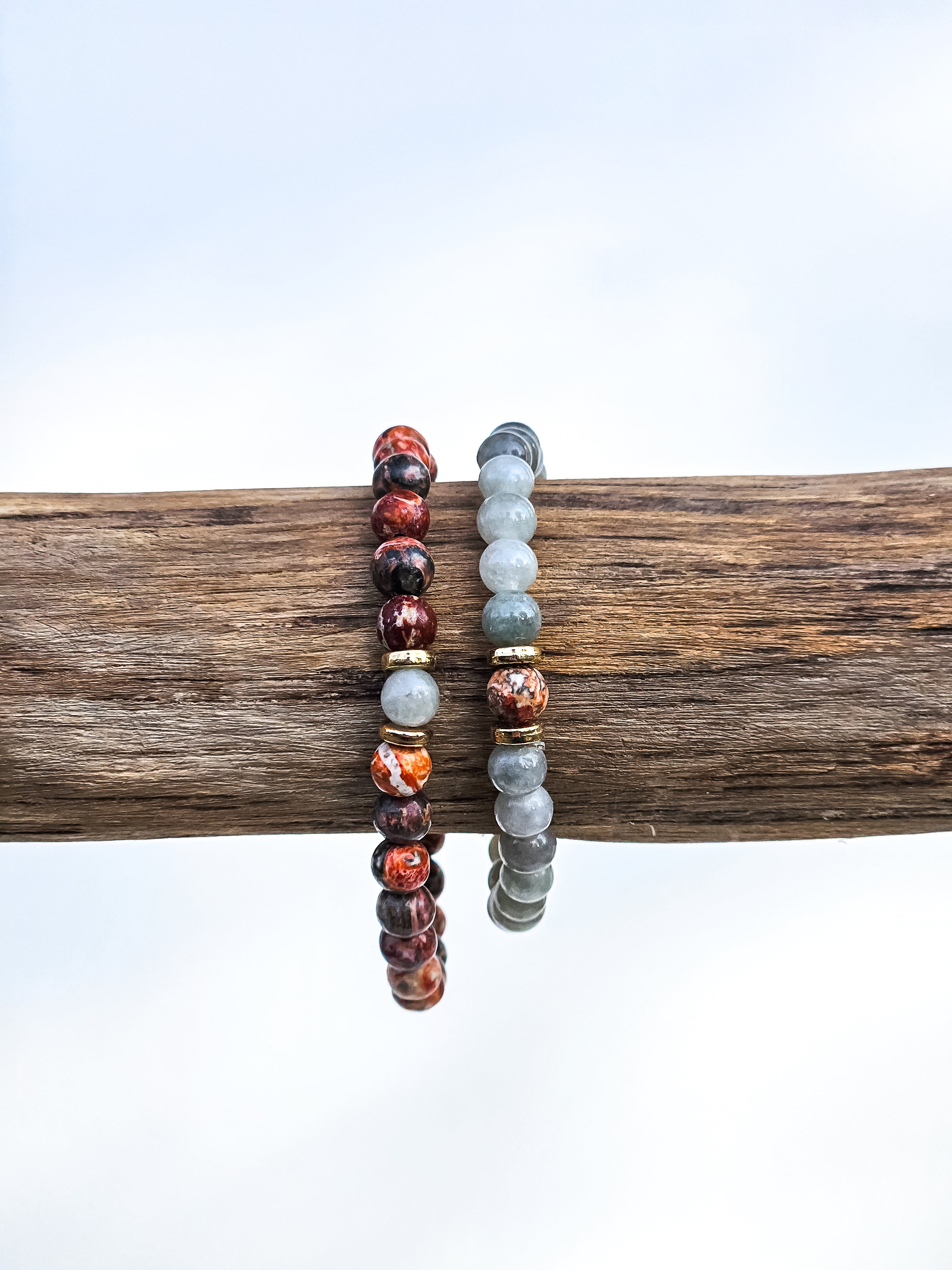 Bracelets duo • Jade & Jade léopard
