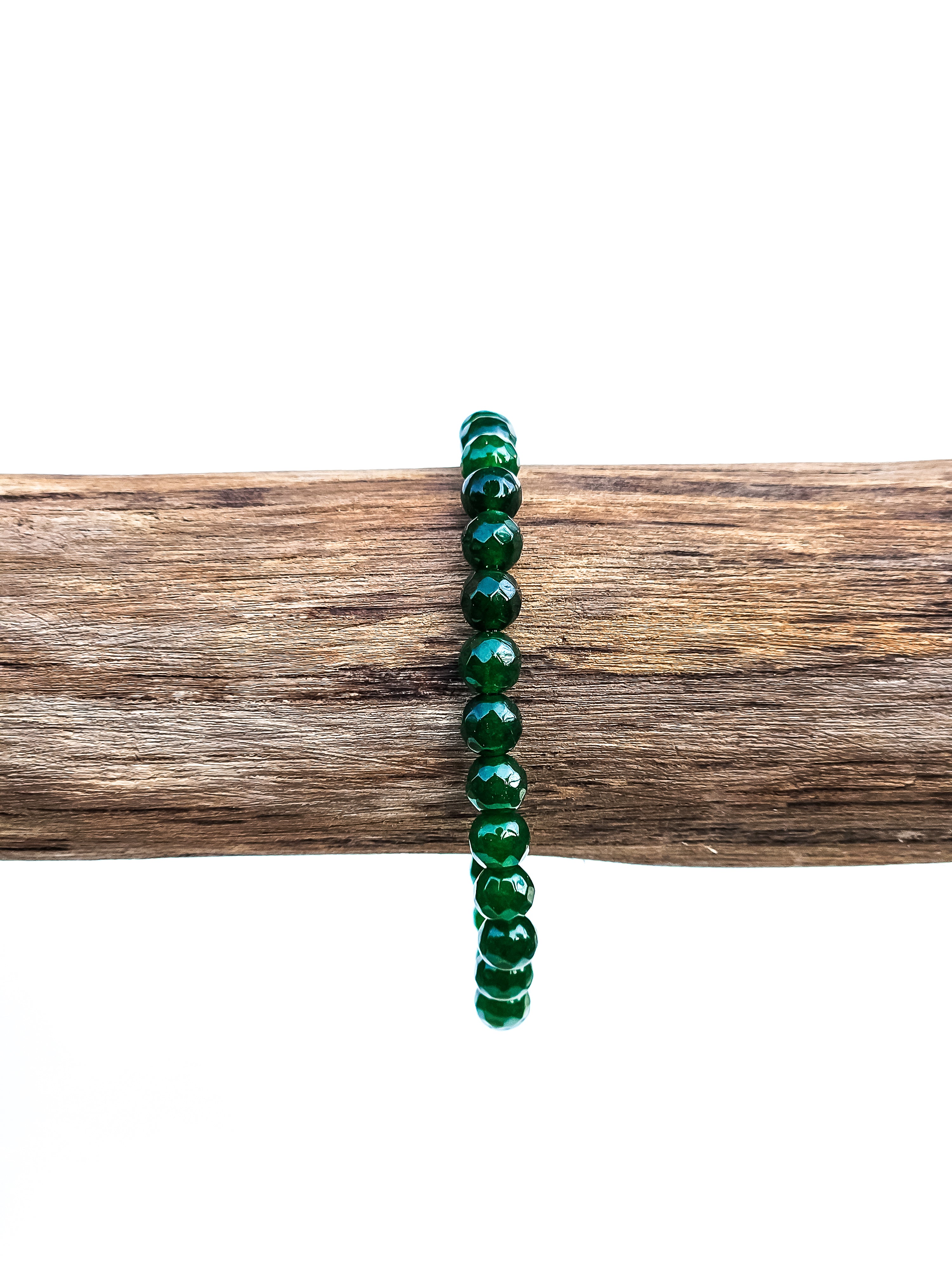 Bracelet • Jade émeraude (6 mm)
