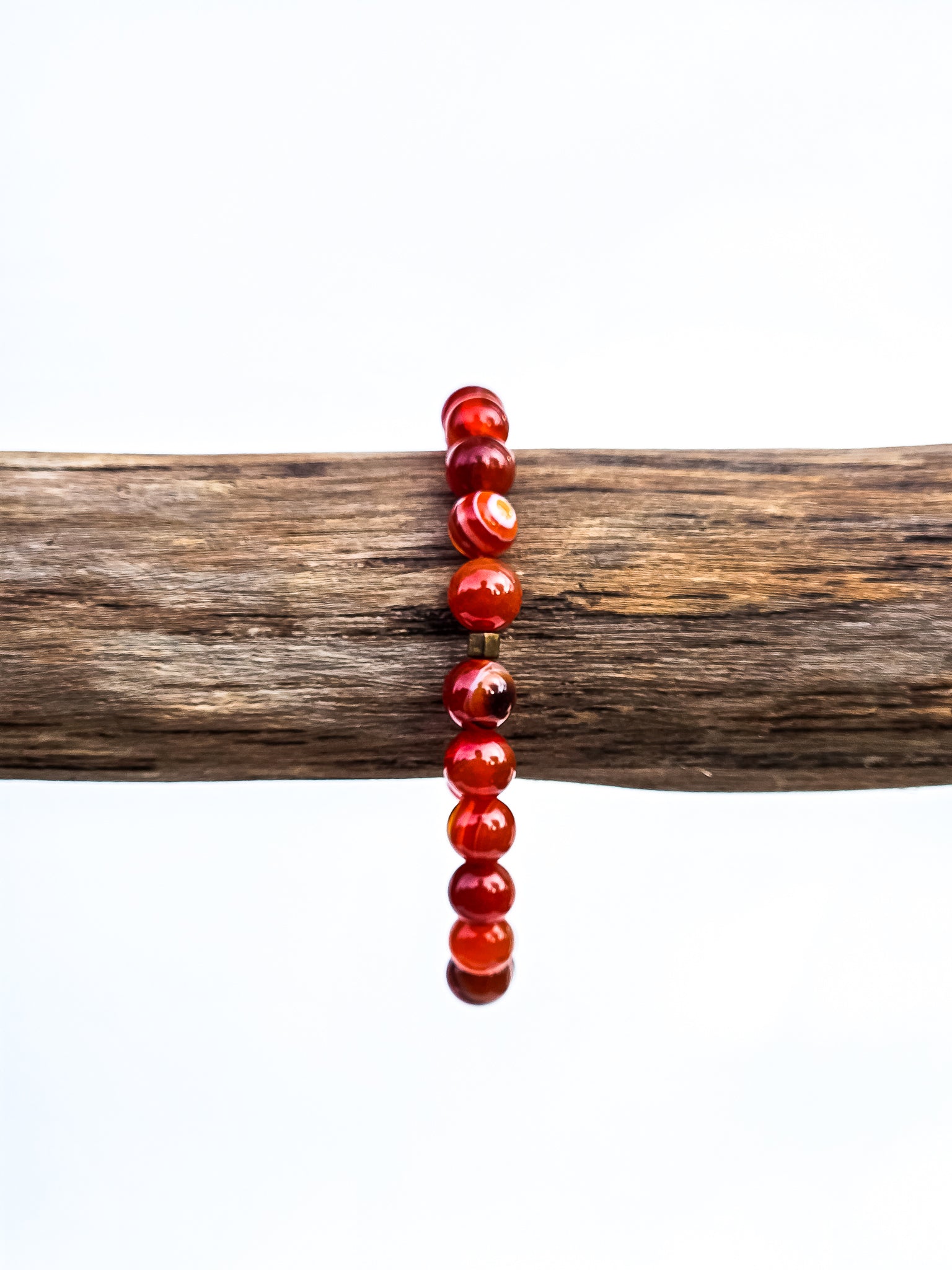 Bracelet • Orange agate (8 mm)