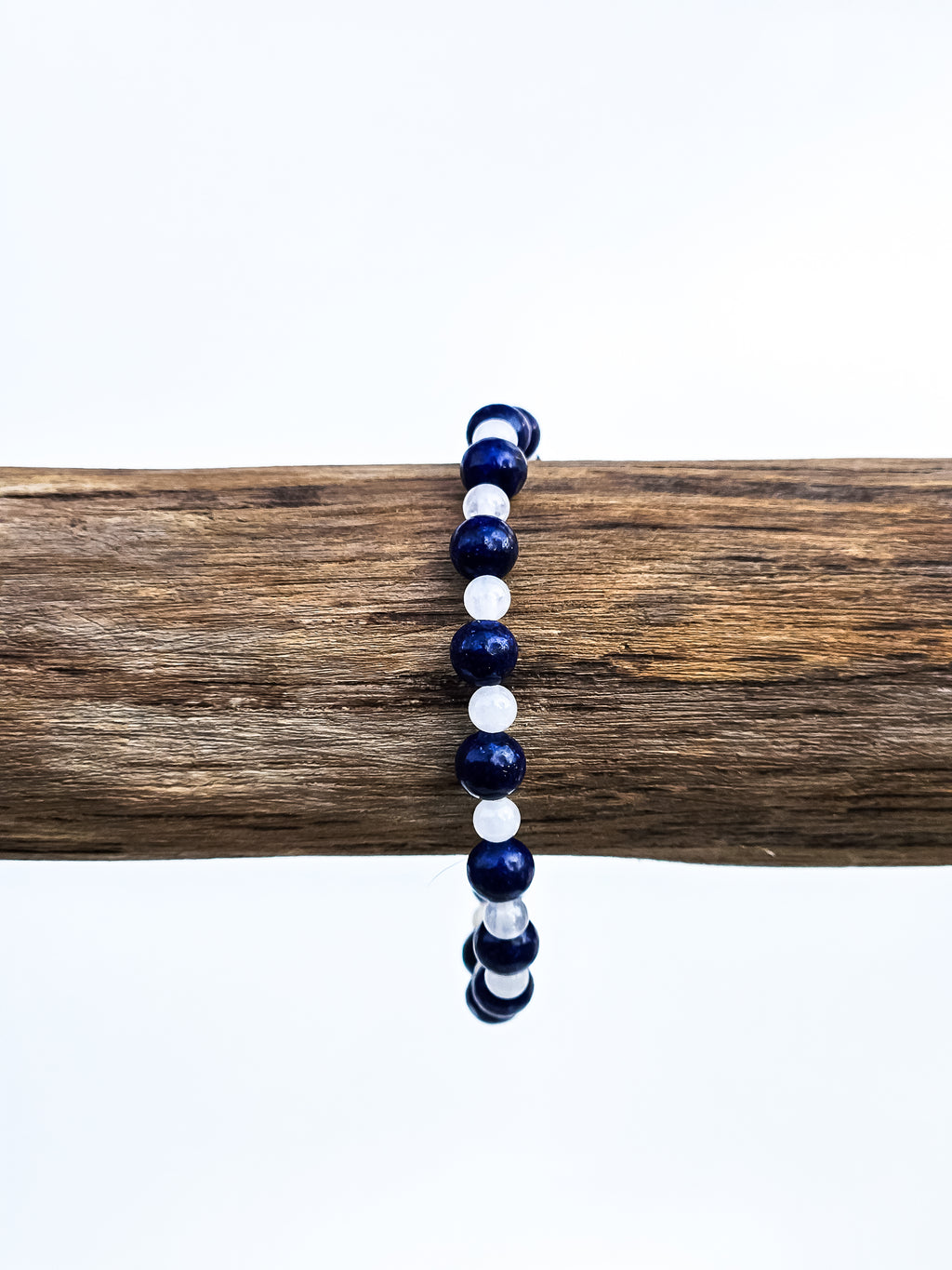Bracelet • Lapis Lazuli (6 mm) and Milky Quartz (4 mm)