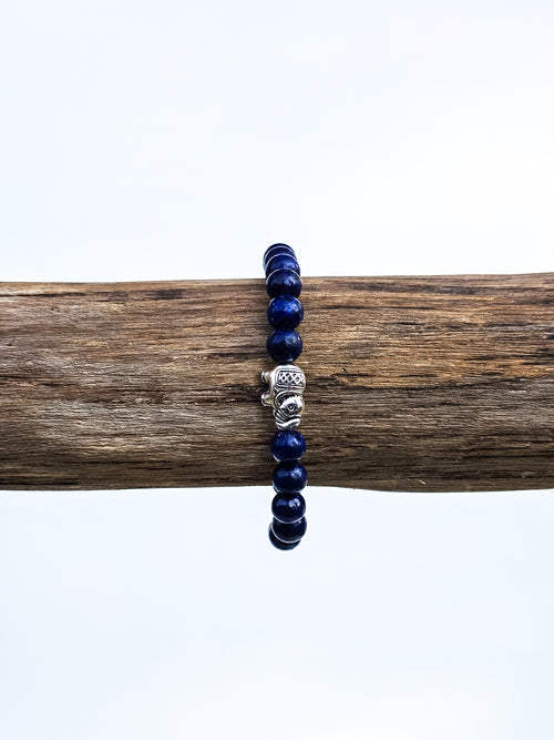 Bracelet • Lapis lazuli (6 mm) with elephant bead