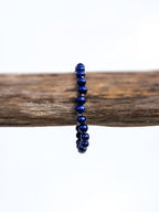 Bracelet • Lapis Lazuli (6mm) with silver spacer beads