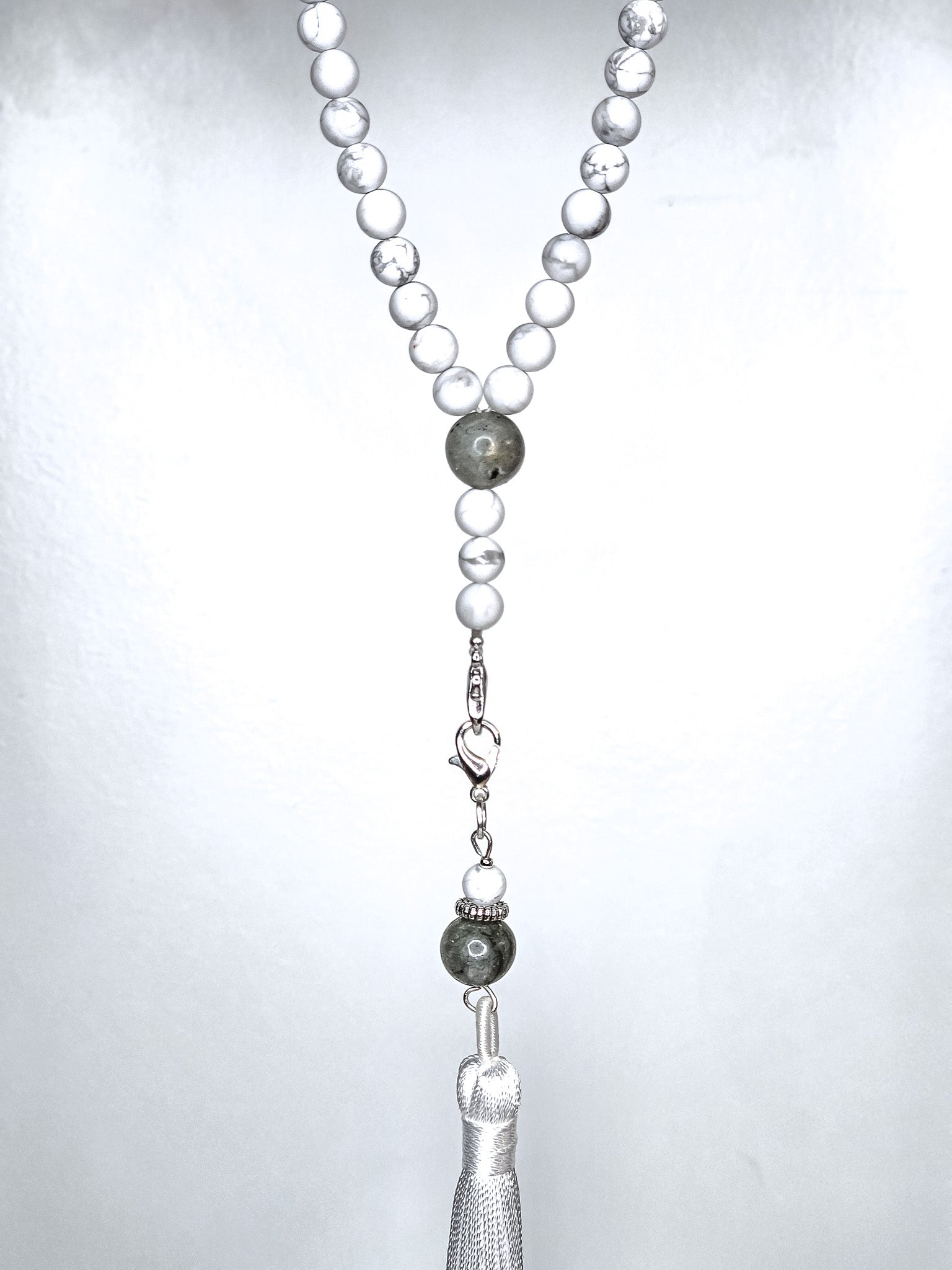 99-Bead Tasbih • Fajr • White howlite