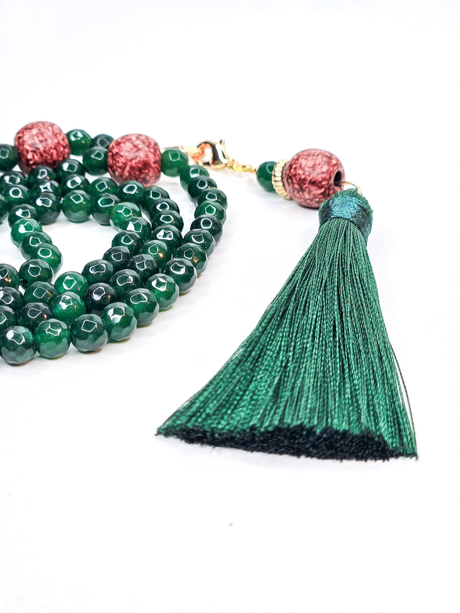 Tasbih 99 perles • Sakinah • Jade émeraude