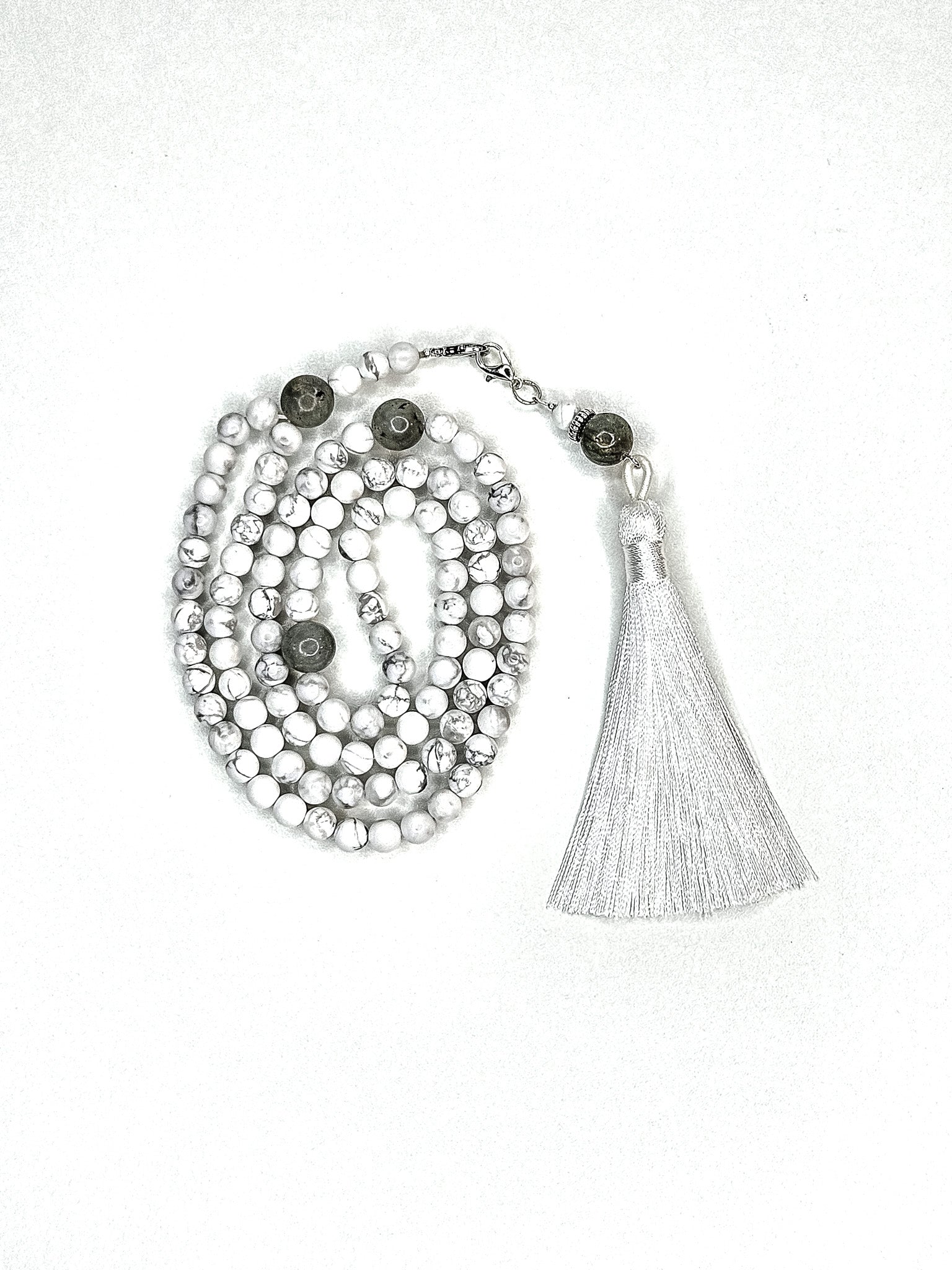 99-Bead Tasbih • Fajr • White howlite