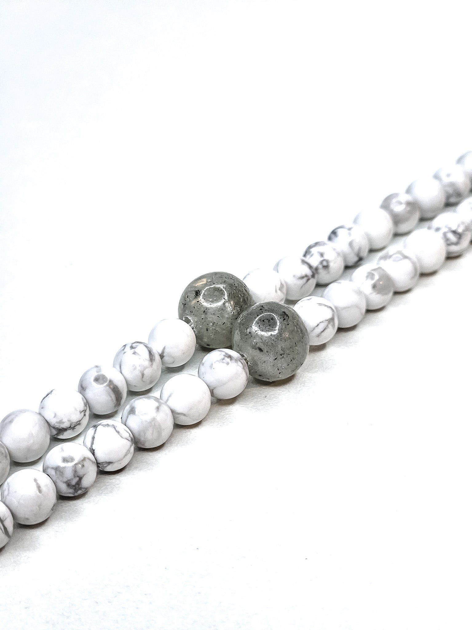 99-Bead Tasbih • Fajr • White howlite