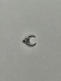 Pendentif lune argent 003