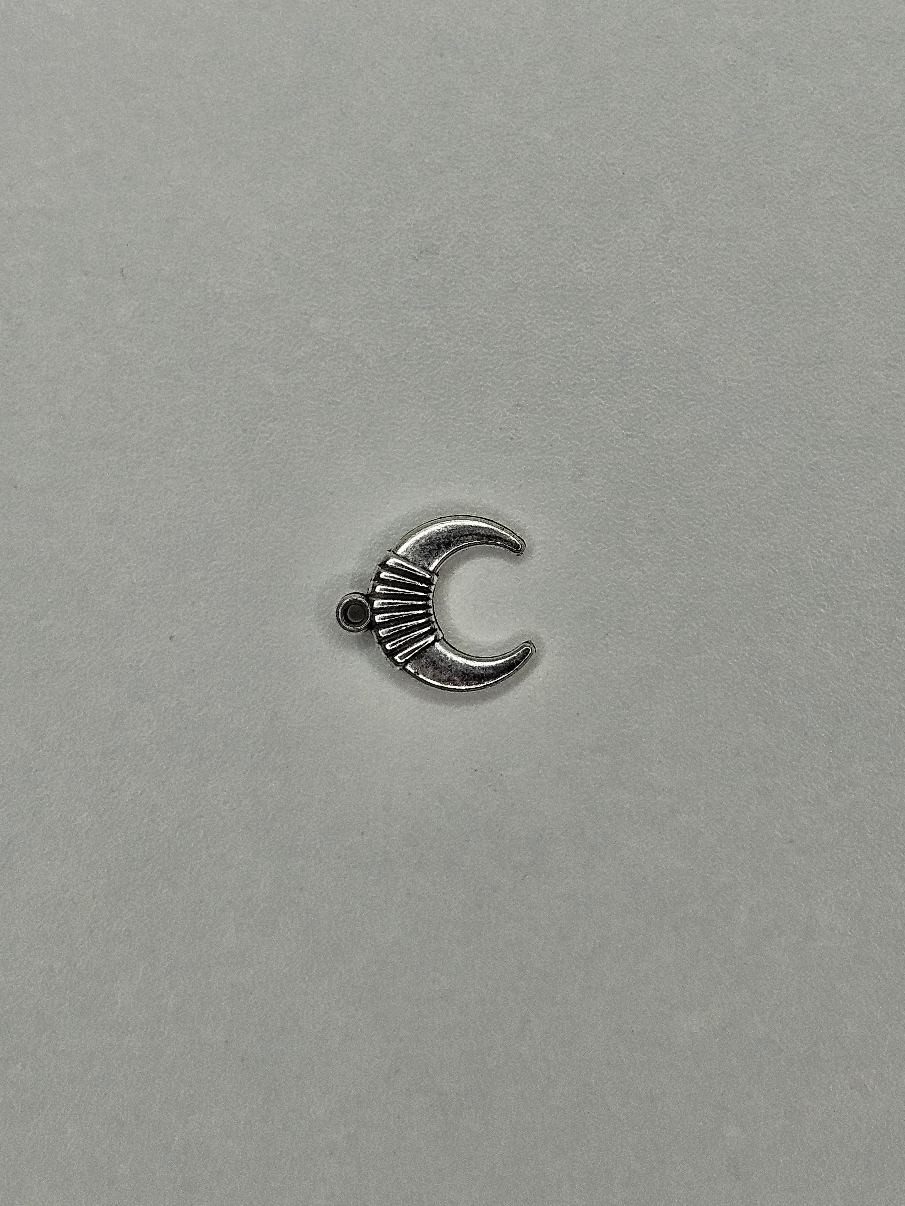Pendentif lune argent 003