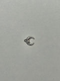 Pendentif lune argent 004