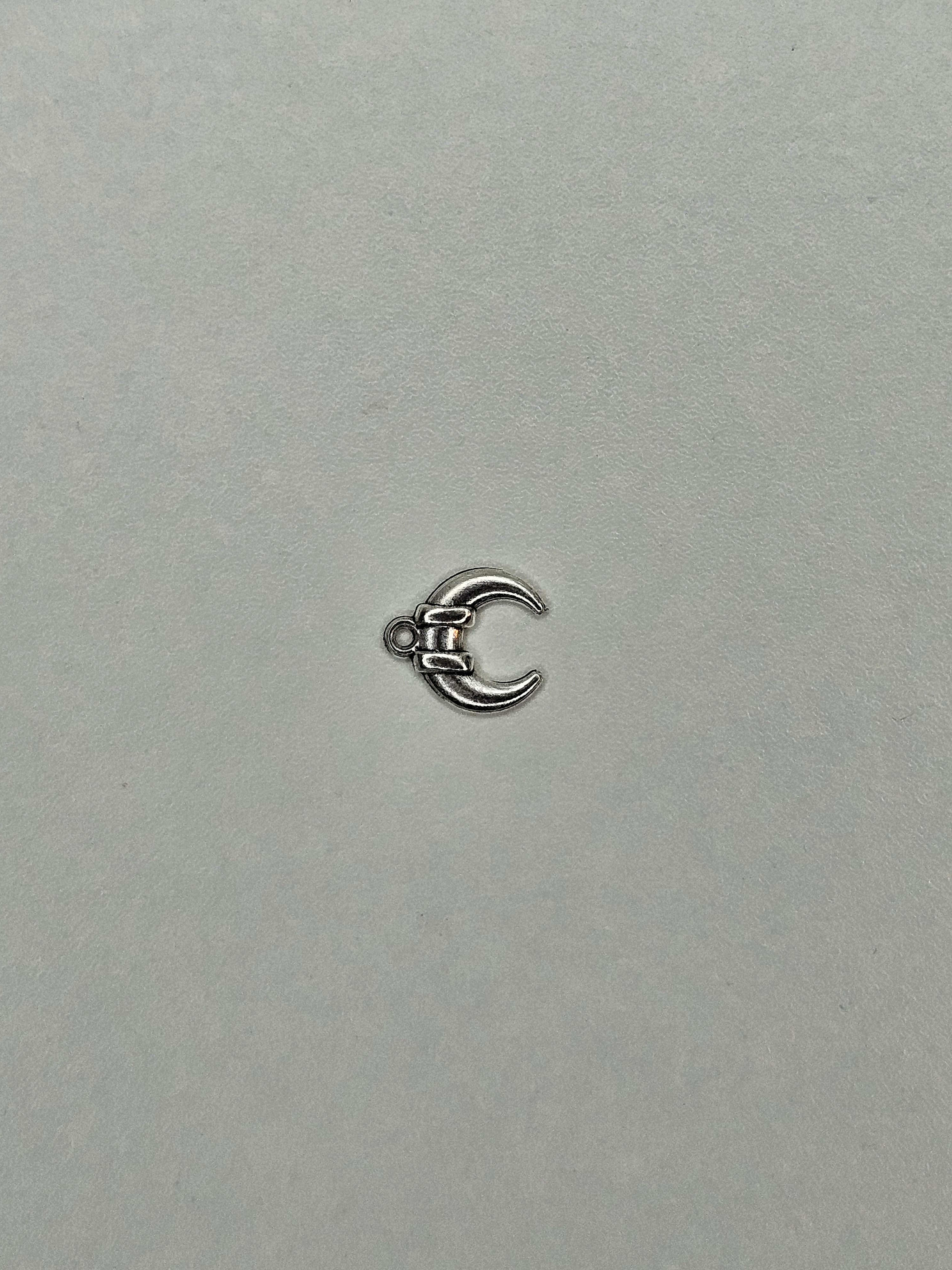Pendentif lune argent 004