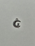 Moon + cat pendant silver 001