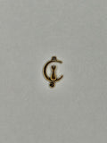 Pendentif lune + chat or 002