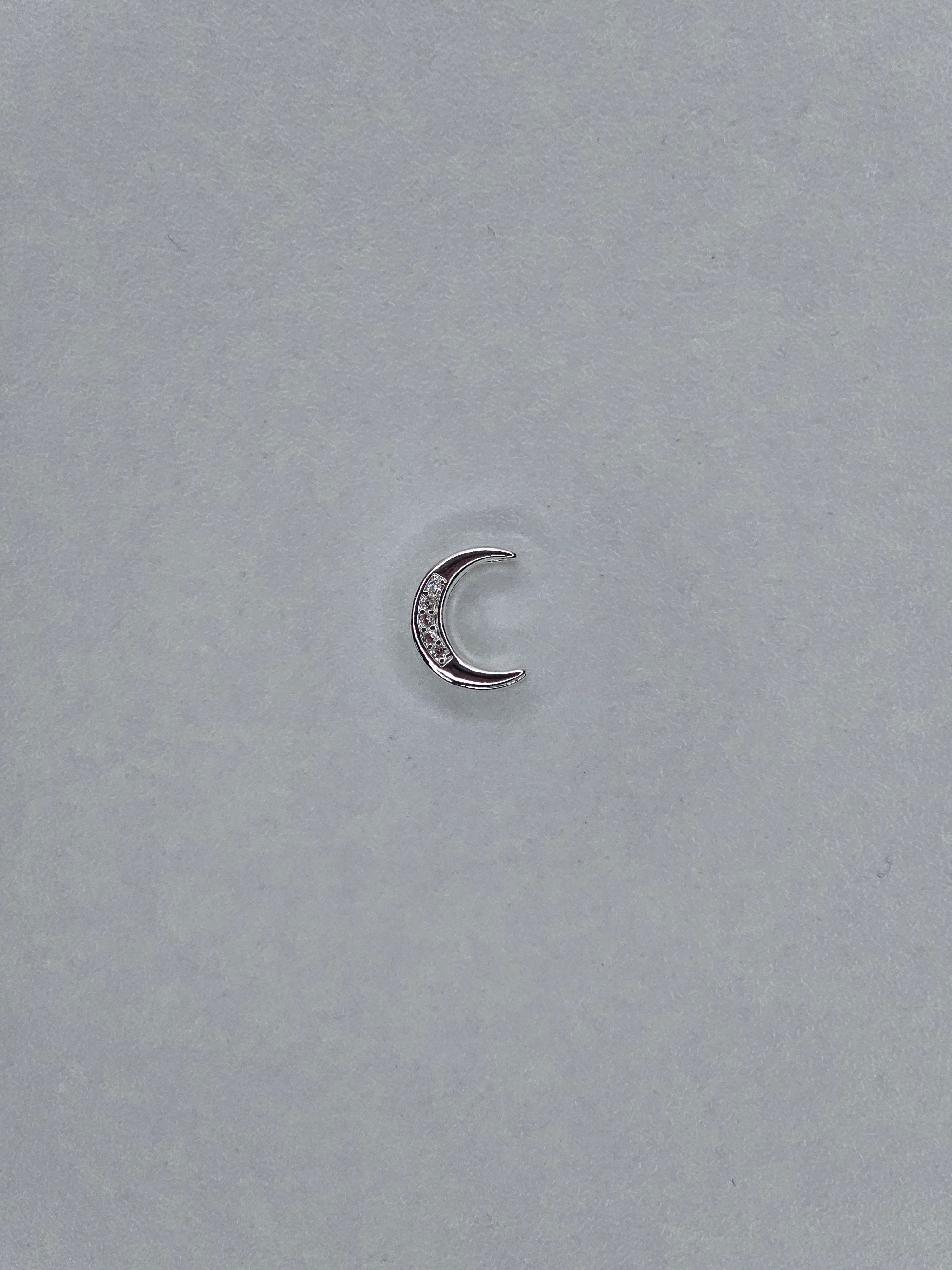 Pendentif lune argent 007