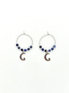 Silver earrings • Sodalite