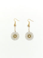 Boucles d'oreilles dorées • Soleil