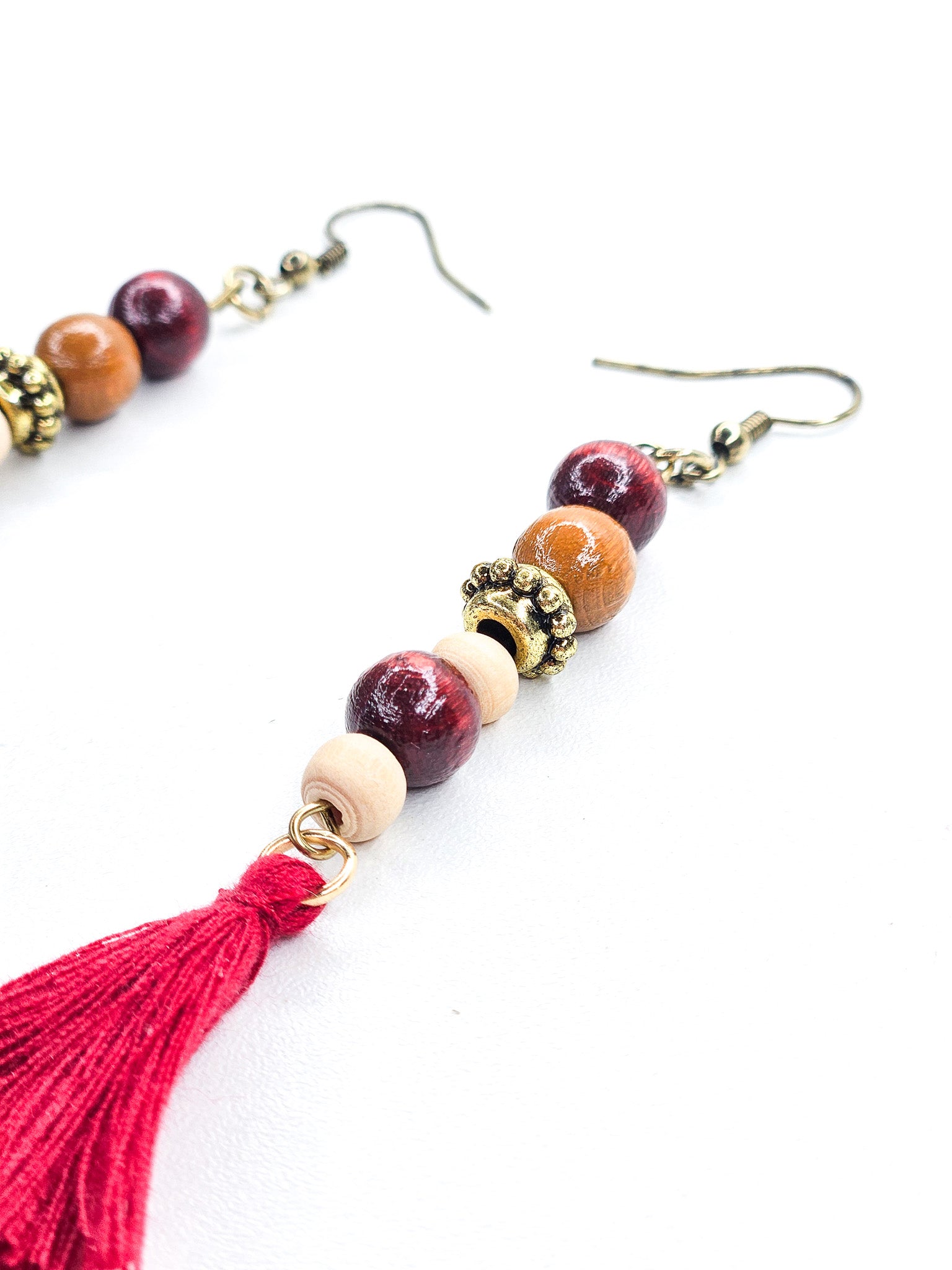Boucles d'oreilles en bronze • Bois