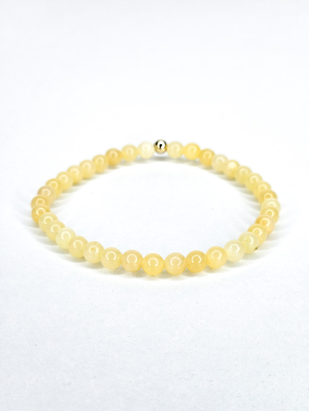 Bracelet • Jade jaune (4 mm)