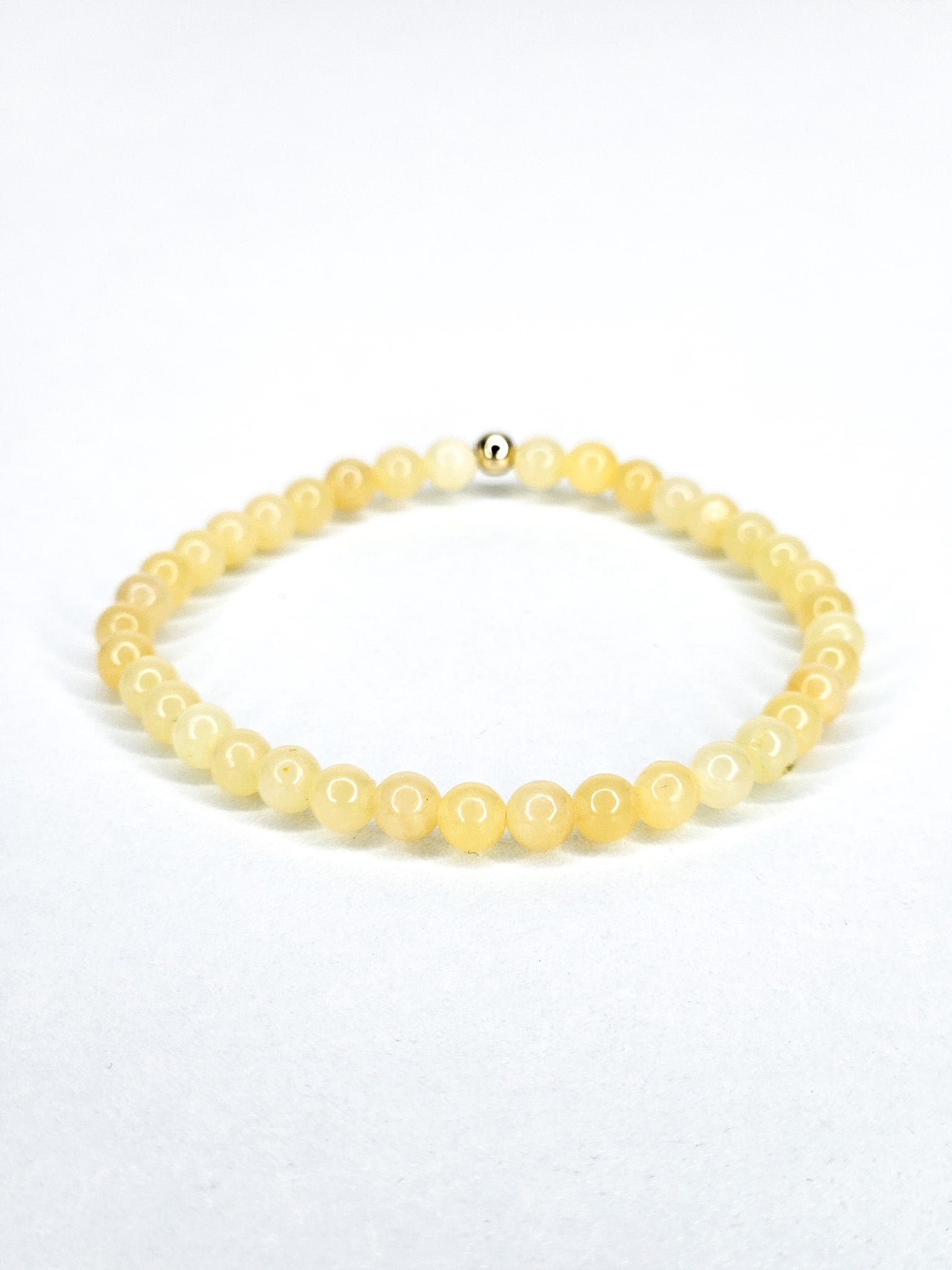 Bracelet • Jade jaune (4 mm)
