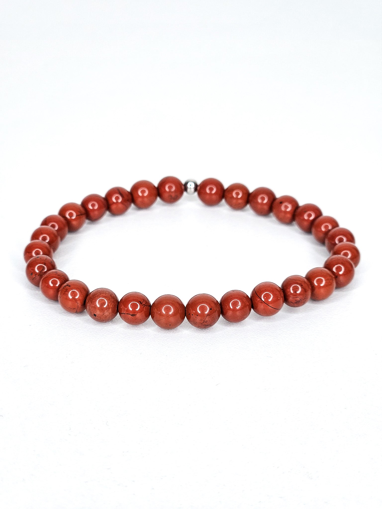 Bracelet • Jaspe rouge (6 mm)