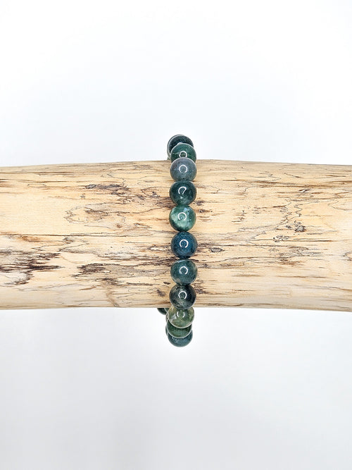 Bracelet • Moss agate (8 mm)
