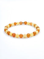 Bracelet • Soleil • Aventurine orange & Jade jaune (6 mm)