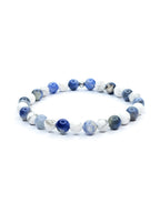 Bracelet • Ciel (Sama') • Howlite blanche & Sodalite (6 mm)