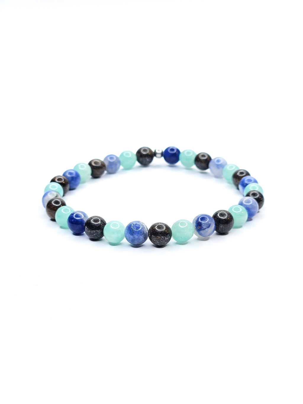 Bracelet • Planète Terre • Amazonite, Bronzite & Sodalite (6 mm)