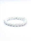 Bracelet • Pierre de lave blanche (8 mm)