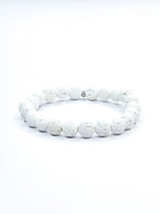 Bracelet • Pierre de lave blanche (8 mm)
