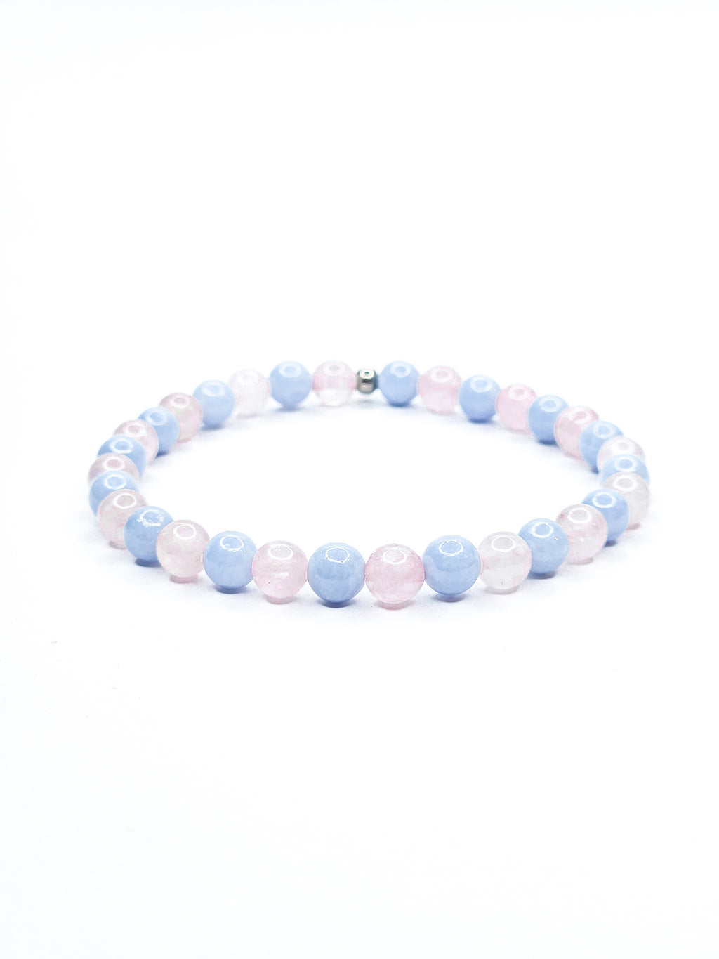 Bracelet • Birth • Angelite & Rose Quartz (6 mm)