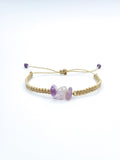 Bracelet macramé • Améthyste (chips)
