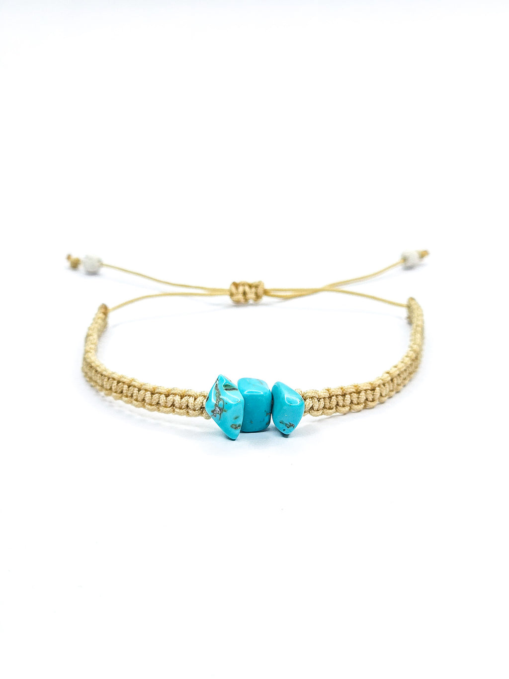 Macrame bracelet • Turquoise (chips)