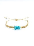 Macrame bracelet • Turquoise (chips)