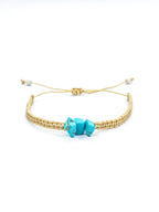 Macrame bracelet • Turquoise (chips)