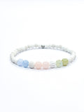 Bracelet • Béryl & Pierre de lave blanche (6 mm & 4 mm)