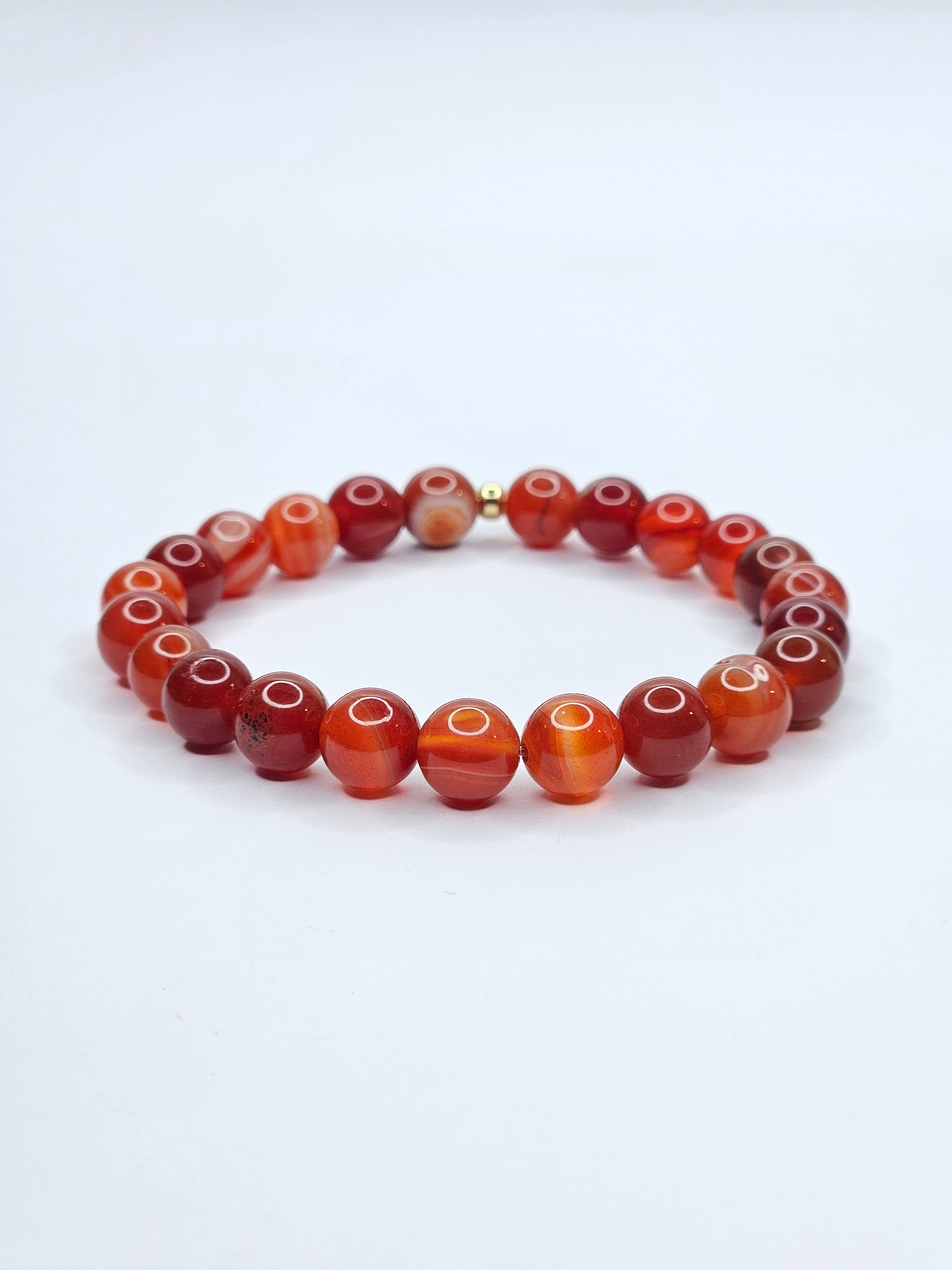 Bracelet • Orange Agate (8 mm)