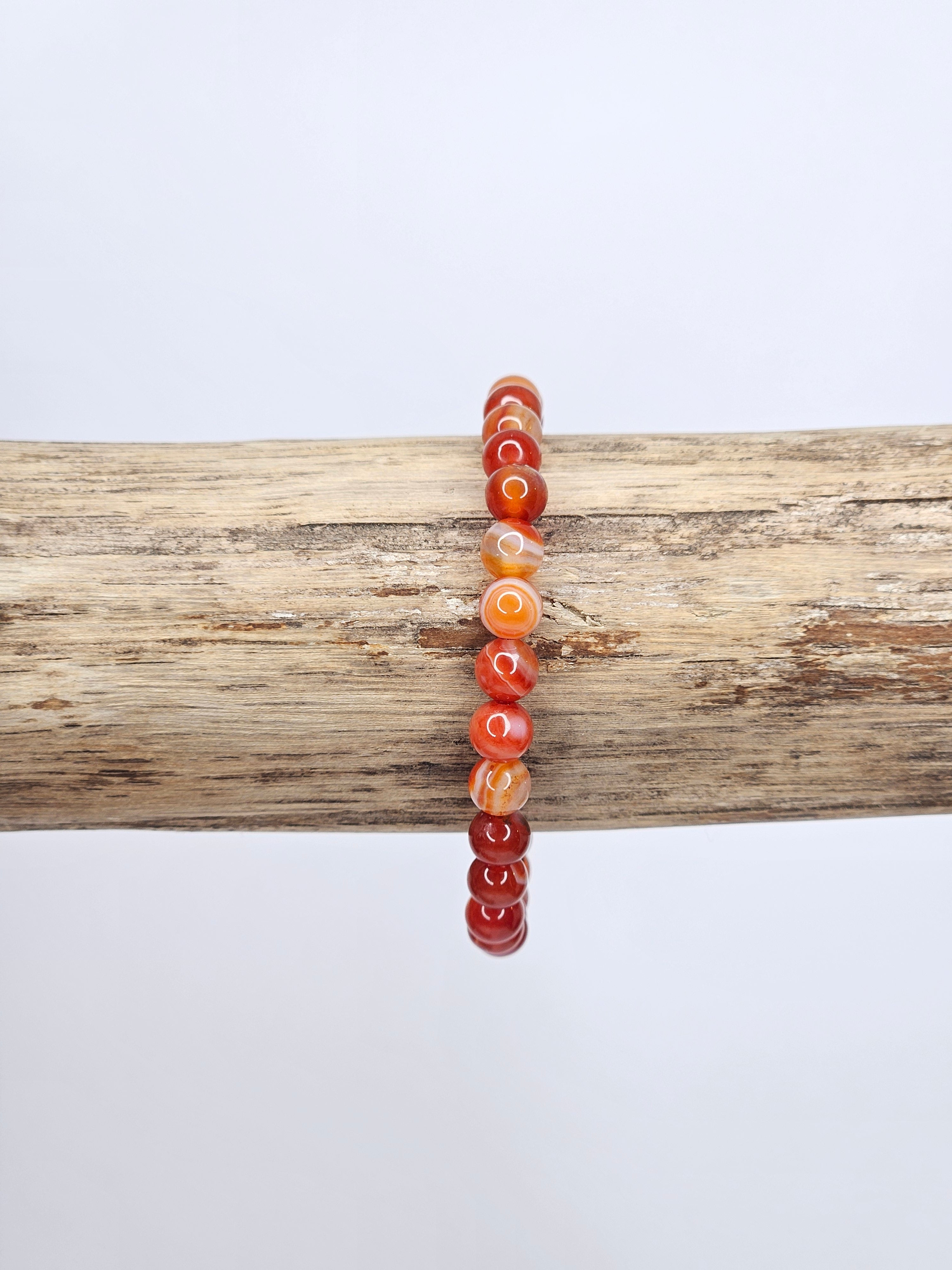 Bracelet • Orange Agate (8 mm)