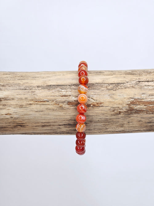 Bracelet • Orange Agate (8 mm)