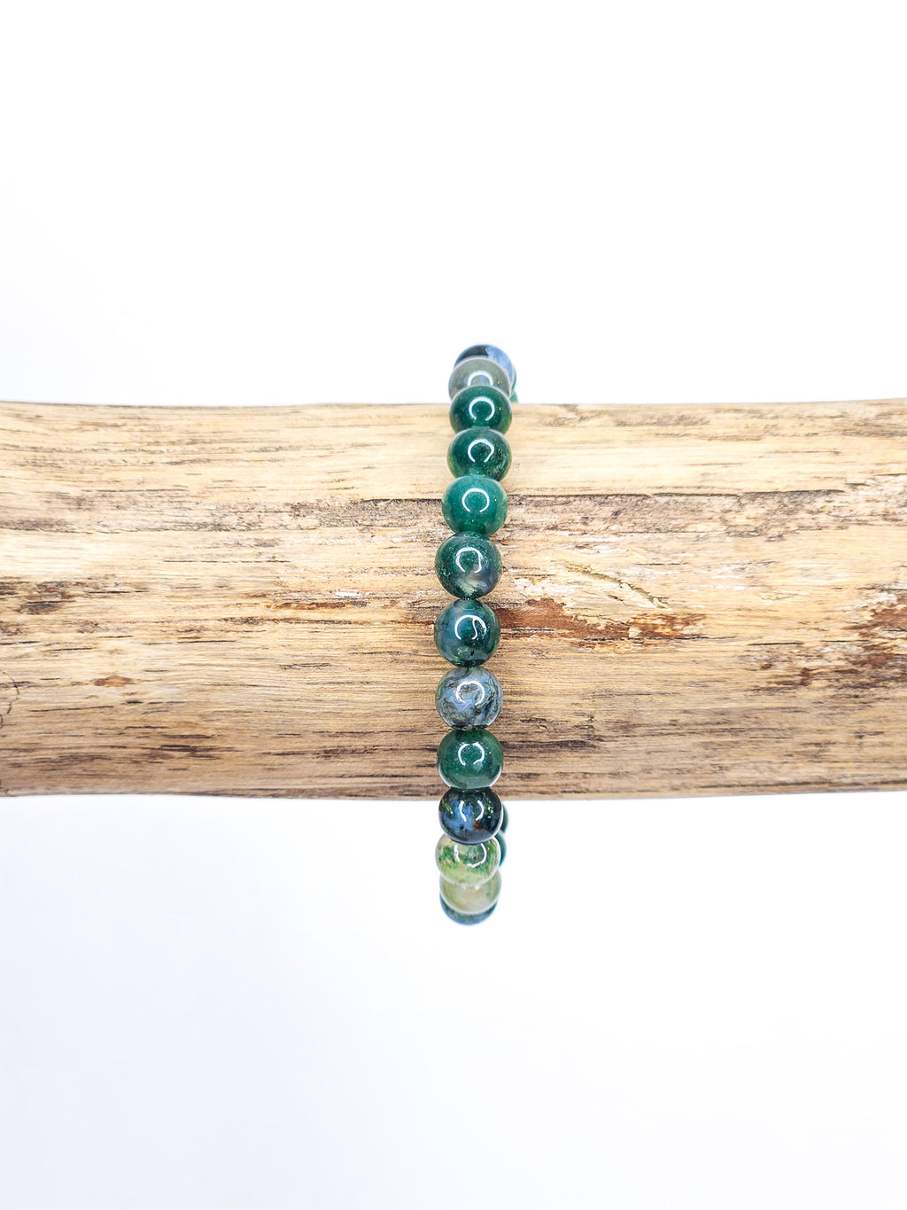 Bracelet • Moss agate (6 mm)