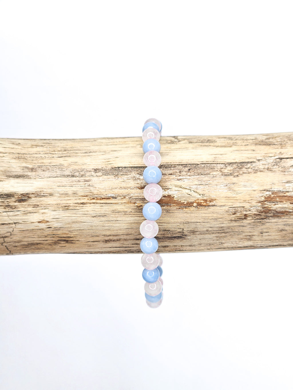 Bracelet • Birth • Angelite & Rose Quartz (6 mm)