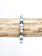 Bracelet • Ciel (Sama') • Howlite blanche & Sodalite (6 mm)