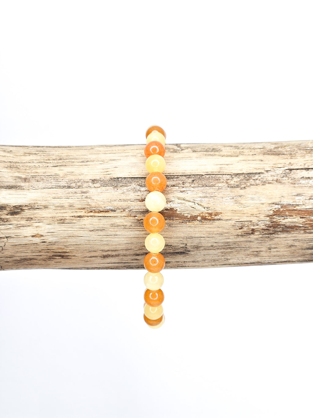 Bracelet • Soleil • Aventurine orange & Jade jaune (6 mm)