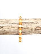 Bracelet • Soleil • Aventurine orange & Jade jaune (6 mm)